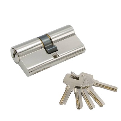 Brass Nickel Plated Euro Profile Key Cylinder Locks For Door